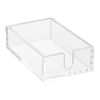 Acrylic Napkin Holder, 9.1 x 5.5 x 2.6 inch, Clear Bathroom Guest Towel Storage Tray with U-Shaped Opening