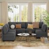 Modular Sectional Sofa with Storage Seat Upgrade Convertible Sofa Couch for Living Room/Deep 27'' Ottoman/Memory Foam Cushion
