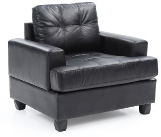 Elegant Black Saddle Arm Chair