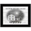 "Give it to God" By Billy Jacobs, Ready to Hang Framed Print, Black Frame