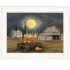 "Spooky Harvest Moon" By Billy Jacobs, Ready to Hang Framed Print, White Frame