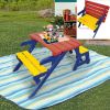 KID'S MULTI-FUNCTIONAL ARM CHAIR;  TABLE+ 2 BENCHES; All-in-one