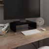TV Stand/Monitor Riser Glass Black 15.7"x9.8"x4.3"