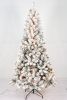 6ft PVC Round Head Flocking Tree Pre-lit Design Small Celebrate Festival Artificial Flocked Christmas Tree With UL Lights