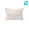 HGTV Curlicue Faux Fur Pillow Snowbound 14 x 20 inches