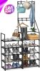 5-Tier Shoe Rack Shoe Storage Organizer, Freestanding Coat and Shoe Rack, 25-30 Pairs Shoe Shelf for Entryway Closet