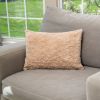 HGTV Curlicue Faux Fur Pillow Nomadic Desert 14 x 20 inches