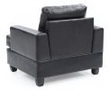 Elegant Black Saddle Arm Chair