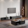 Extendable Floor TV Stand with 3 Drawers(71"-120")