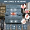 Lift Recliner Chair Heat Massage Dual Motor Infinite Position Up to 350 LBS Large Electric Power Lift Recliners with Power-Remote