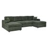 3 - Piece Corduroy Double-Chaise Sectional