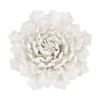 D7.3x2.8" Handmade Cream Ceramic Flower Wall Decor Accent
