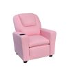 Marisa 23" Pink PU Leather Kids Recliner Chair with Cupholder