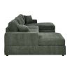 3 - Piece Corduroy Double-Chaise Sectional