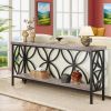 Console Table/Sofa Table, Industrial Long Sofa Table Behind Couch