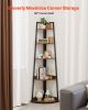 VEVOR 5 Tier Corner Shelf Tall Corner Bookshelf Plant Rack Wall Shelves Tower